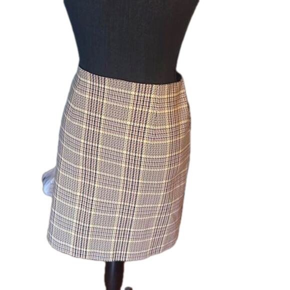 Cabi Brown Plaid Pastime Skirt - Picture 5 of 7